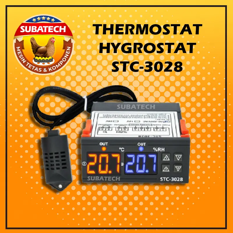 Thermostat Hygrostat STC-3028 Termostat Higrostat Digital Mesin Tetas Telur