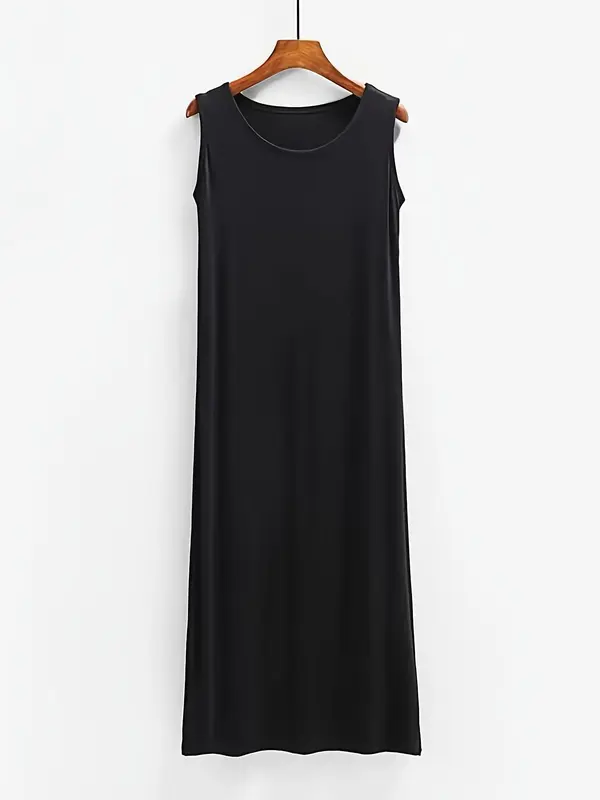 Women's Solid Color Nightdress, Casual Soft Comfortable Nightgown for Daily Wear, Ladies Sleepwear for Summer 3