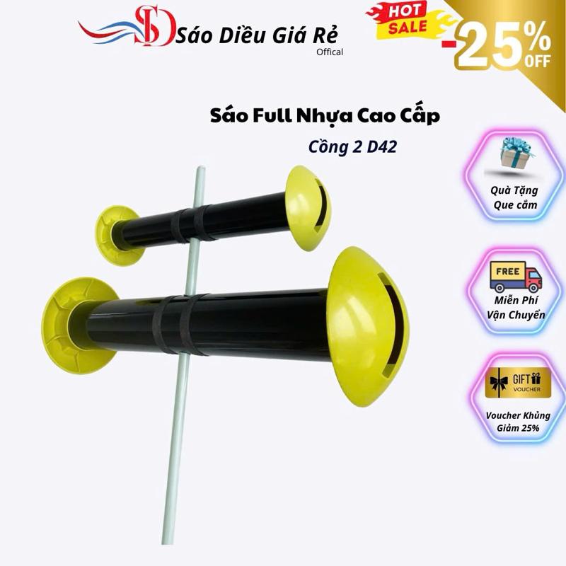 Sáo diều cồng đôi d42 full nhựa cao cấp - Sản phẩm chất lượng cao 1