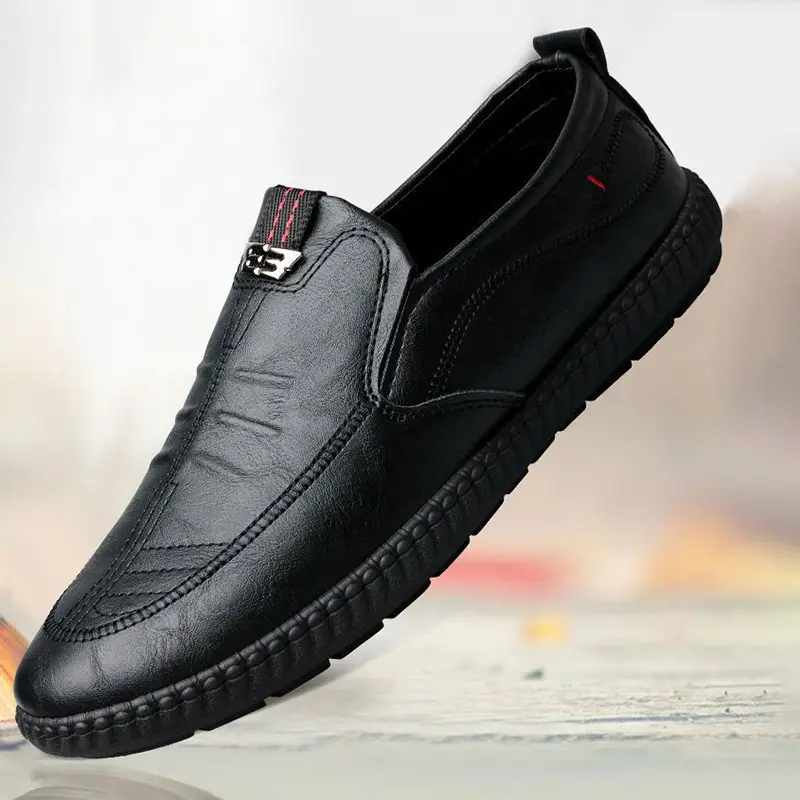 Techdoo Sepatu Pantofel Formal Pria Sepatu Slop Kulit Cowok Casual Shoes Men Kerja MC446 6