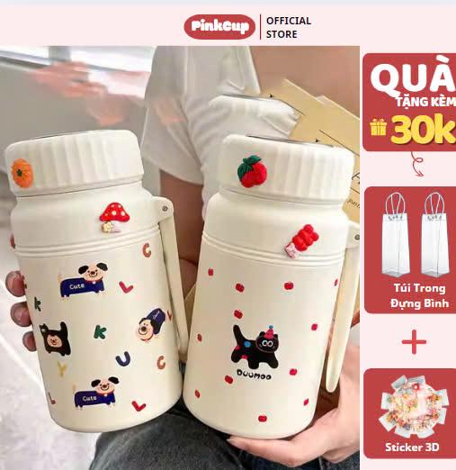 PC50 Bình giữ nhiệt DUUMOO dung tích lớn 1000ml có lõi lọc trà chống gỉ Inox 316 Lehome1 chống tràn nước