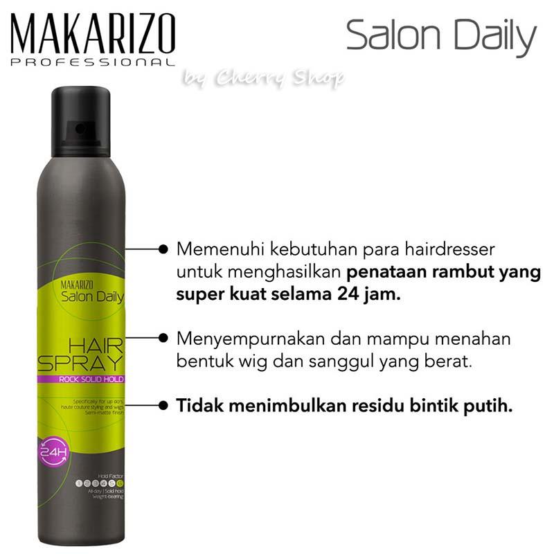 [376ML] [BPOM] Makarizo Professional Salon Daily Hair Spray Strong Hold | Extra Strong Hold | Rock Solid Hold | Texturizing Mousse 376 ml