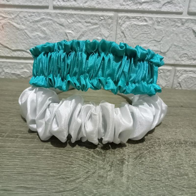 Bando Rufle Korea Nagita Slavina - 12 pcs Headbands, Gaya Korea, Bahan Batang Anti Patah, Bahan Kain Satin Velvet 4