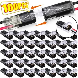 10/20/30/50/100pcs 2 Pin Way Plug Konektor Listrik Dengan Pengunci Buckle Push-In Mobil Kabel Terminal Blok Kabel Kabel Tahan Air