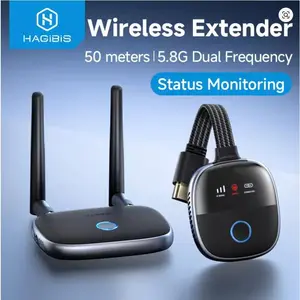 HAGIBIS WIRELESS HDMI TRANSMITTER AND RECEIVER KIT WIRELESS HDMI EXTENDER TV DONGLE Plug AND Play STREAMING FOR Laptop Projector