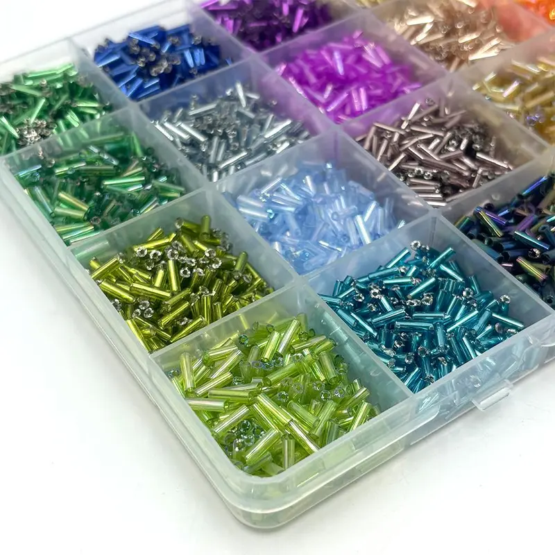 7mm Long Glass Bead Kit, 5600pcs/set 24 Color Bead, DIY Beading Accessories for Bracelet & Necklace Making, Jewelry Making Supplies 5