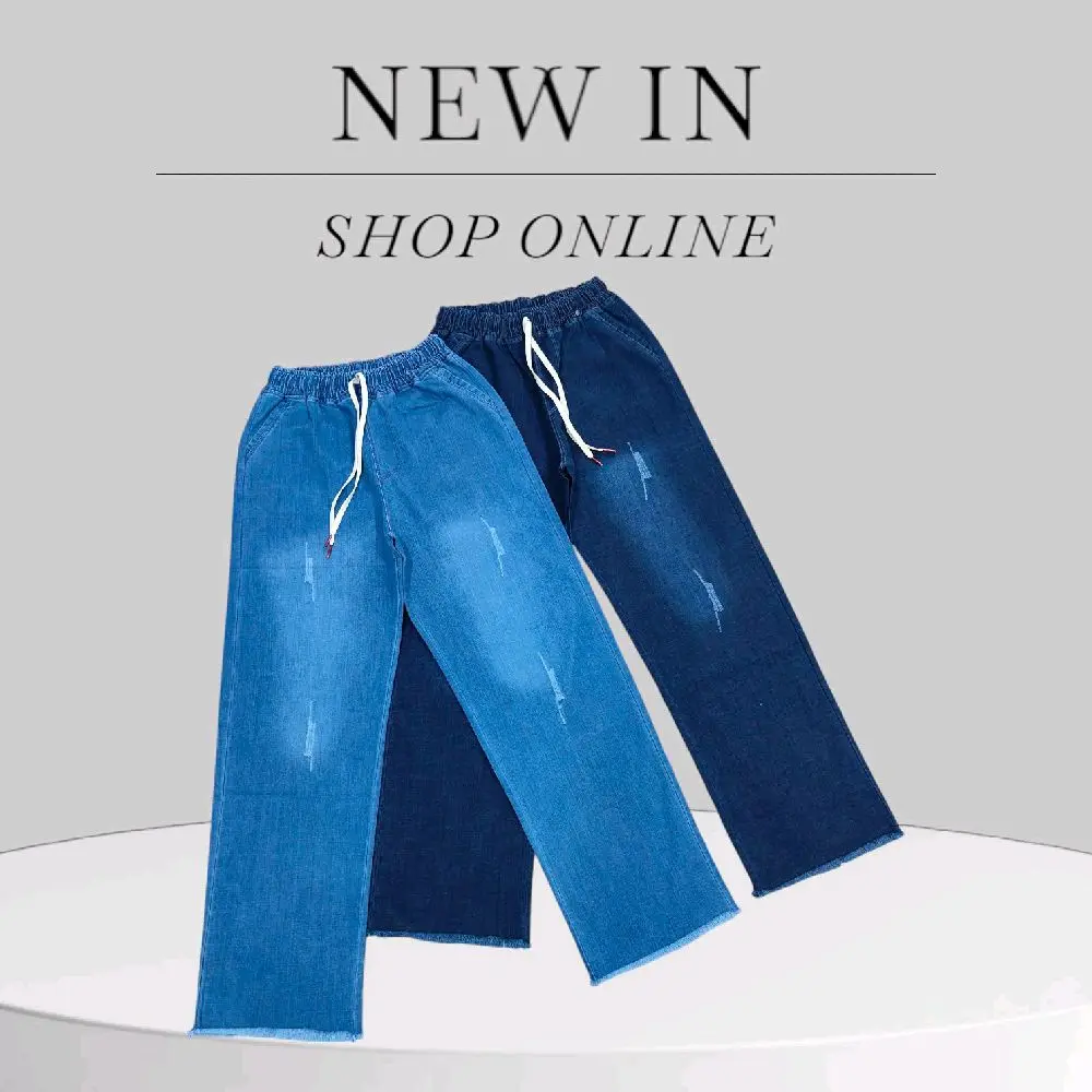 Quần nữ 9 tấc ống xuông jean thun dày đẹp  ,co dãn tốt ,M 060.. Pants..