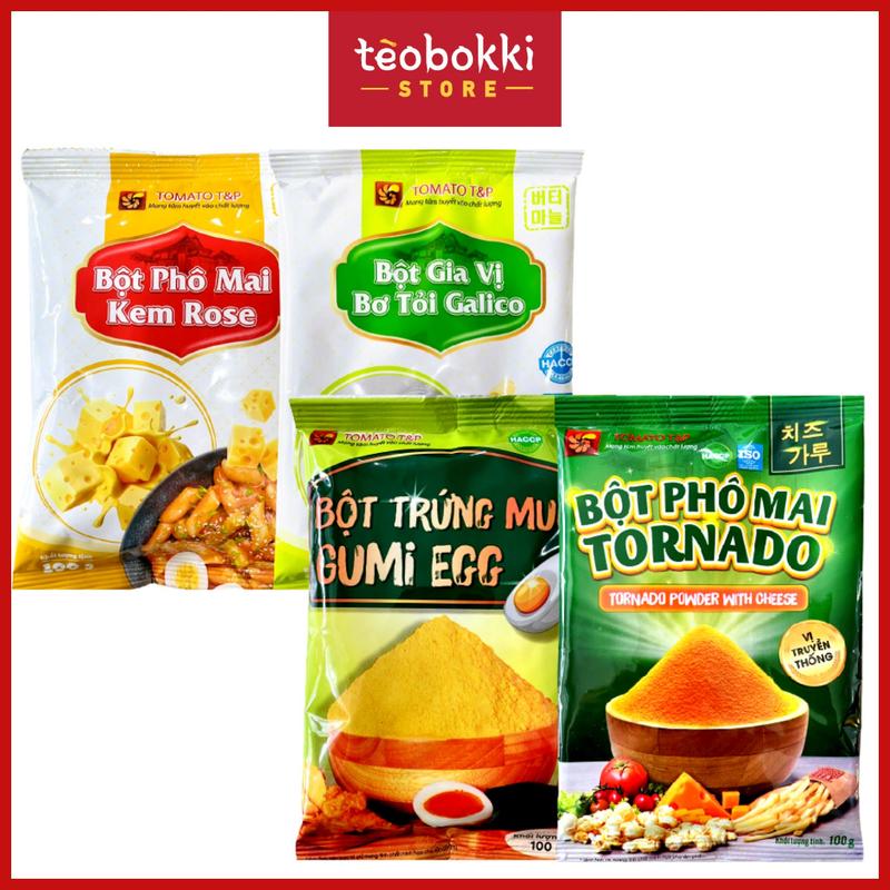 Bột Phô Mai - Bột trứng muối - Bột xí muội Tornado 100g