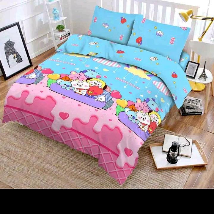 sprei murah motif kekinian Katun Bunga 3