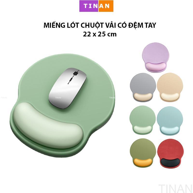 Miếng Lót Chuột VẢI CÓ ĐỆM CỔ TAY 2 MÀU, Đế Chống Trượt, Mousepad Mềm Dày