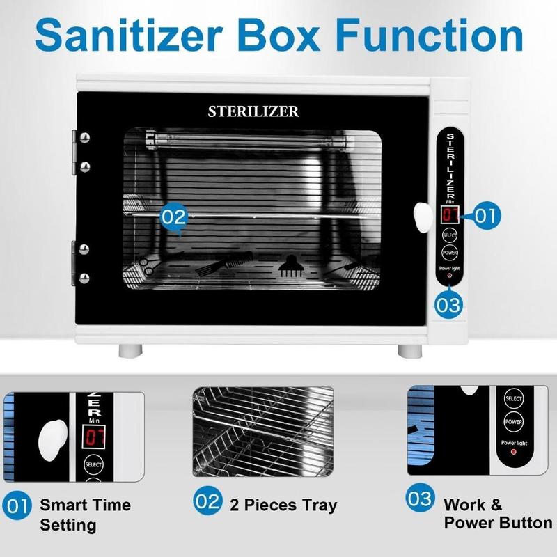 Product Introduction of Mini UV Ozone Sterilizer Cabinet, High-Efficiency UV Sterilizer for Beauty Salon, Household & Medical Use, Sterilizing Machine for Baby Bottles, Milk Bottles, Nail Tools, Toothbrushes, and Towel Disinfection 1