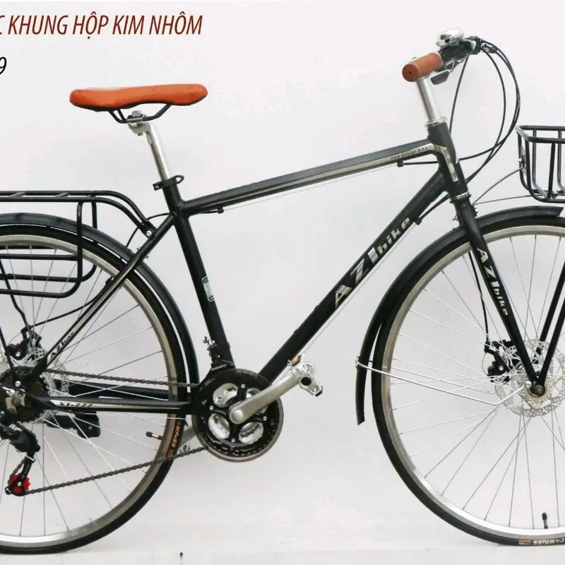 XE AZI KHUNG NHÔM PHONG CÁCH CỔ ĐIỂN SANH TRỌNG NHẸ NHÀNG VỚI TAY ĐỀ SHIMANO 21 TỐC ĐỘ (ĐÙM NHÔM,ĐĨA NHÔM ,ĐÙI ĐĨA NHÔM ) HÀNG ĐẬP THÙNG MỚI 100% Xe Đạp 4