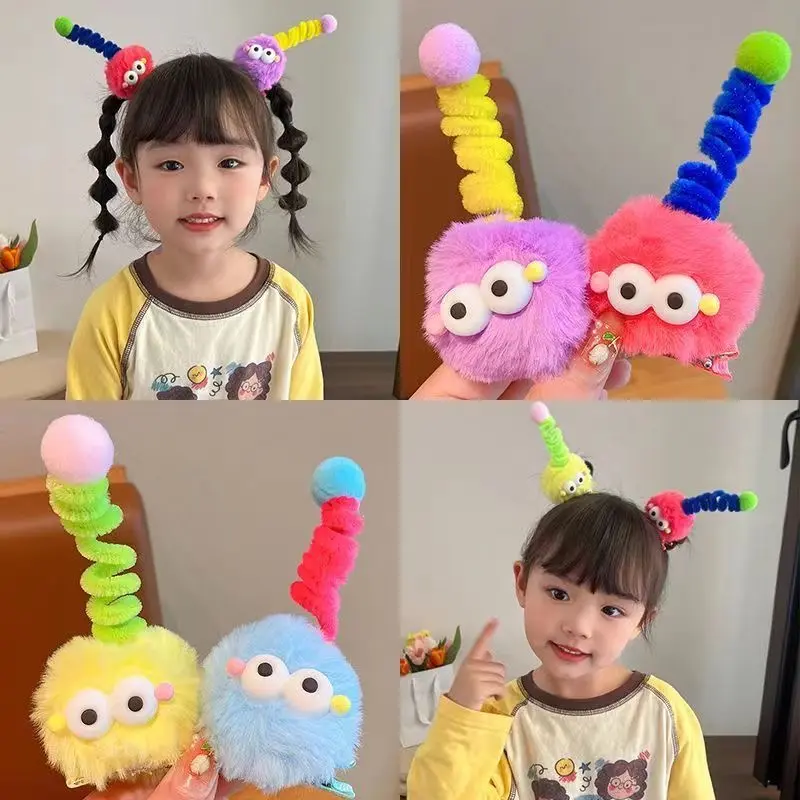 Teletubbies kẹp tóc ngộ nghĩnh than bánh kẹp tóc mắt to dễ thương trẻ em xoắn tóc bóng mỏ vịt kẹp cô gái mũ đợt hàng 1