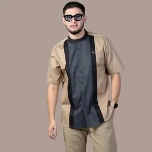 Baju Koko Pria Dewasa Terbaru Warna Coksu Hitam Abu Kerah Mandarin Koko Lengan Pendek Viral