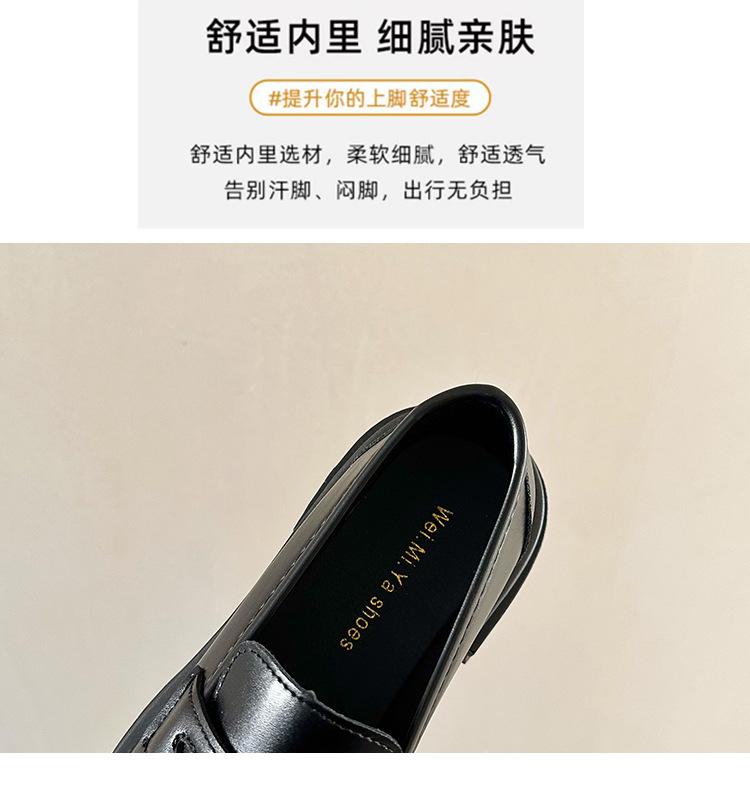 Product Introduction of Authentic Leather Loafers Women's 2024 Spring New Japanese JK Mary Jane Shoes Small Leather Shoes Slip-on Horsebit Buckle Pumps 11
