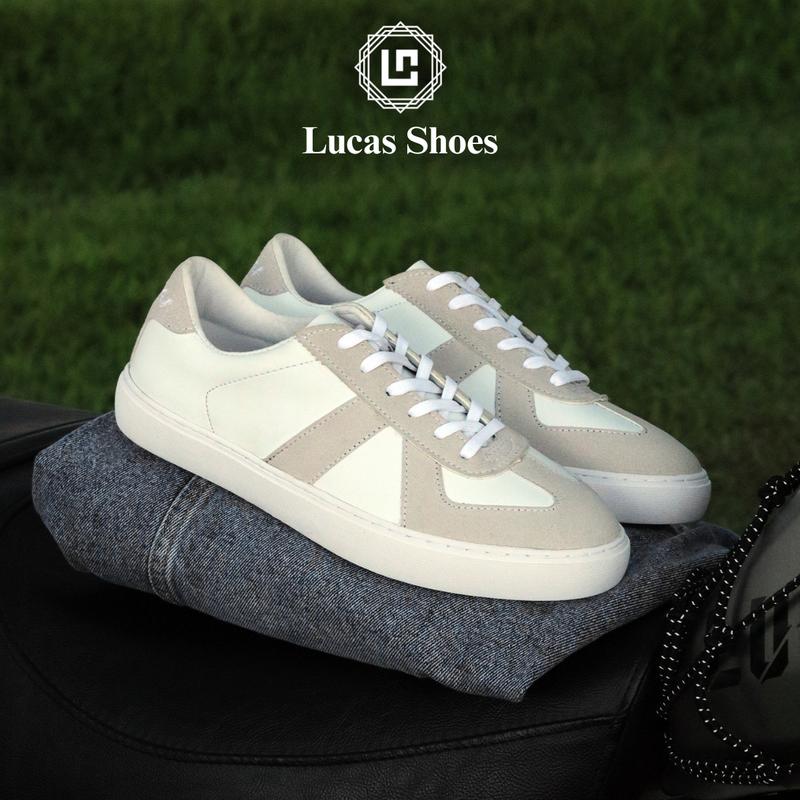 Giày Gat Shoes Lucas Shoes, sneaker nam nữ da bò thật, Đế Bằng Cao Su 2.5cm khâu đế, phù hợp đeo hằng ngày, công sở, dễ phối đồ -  bảo hành 1 năm