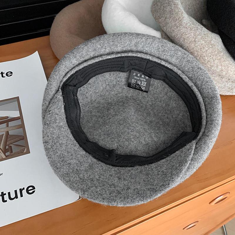 Product Introduction of Japanese Wool Beret Hat For Women Comfortable And Versatile Retro And Casual Face Showing Small Octagonal Painter Hat 22