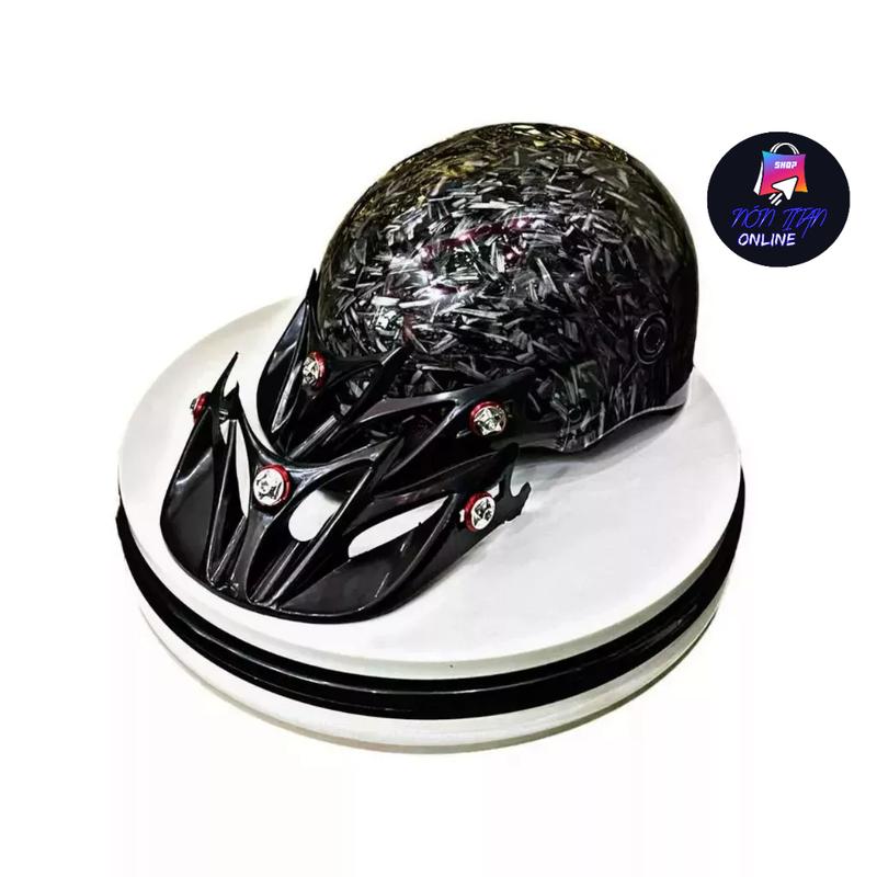 [TẶNG TEM BIKER] Nón Bảo Hiểm Sơn Givi - Nhúng CarBon Đen Xước Phủ Nano Bóng - Gắn 3 Ốc Salaya & Titan Gr5 Siêu Đẹp