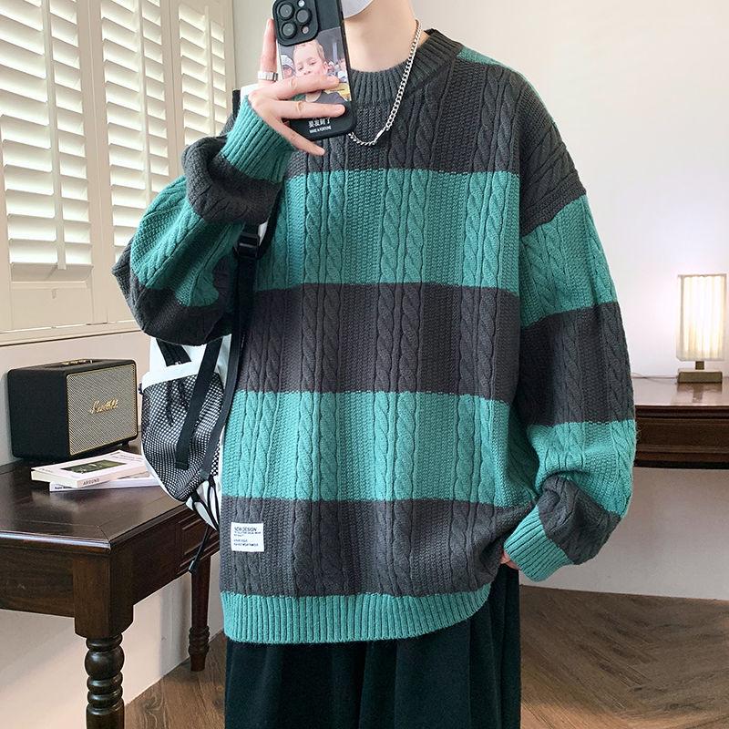 Áo Len Dệt Kim, Mềm Mại Và Mềm Mại, Chất Liệu Cashmere, Cổ Tròn, Thích Hợp Cho Mùa Đông, Thời Trang Trẻ Trung Mới, Dáng Rộng Vừa Vặn, Lý Tưởng Cho Học Sinh, Áo Len Giữ Nhiệt, Dành Cho Nam Giới 4