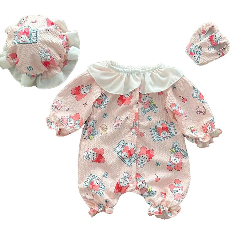 Body Thu Đông Cho Bé Sơ Sinh Tặng Kèm Nón Và Giày Đủ Size 3-13kg Chất Đũi Tơ Mềm Mịn Mát Tông Màu Hồng Cam Xinh Xắn