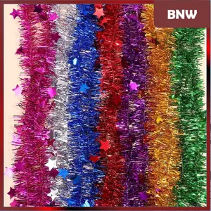[COD] BUYNOW - SLINGER 2 Meter Diameter 5cm Single Colored / Mix / Motif Rumbai Garland Tensil Tinsel Metalik Hiasan
