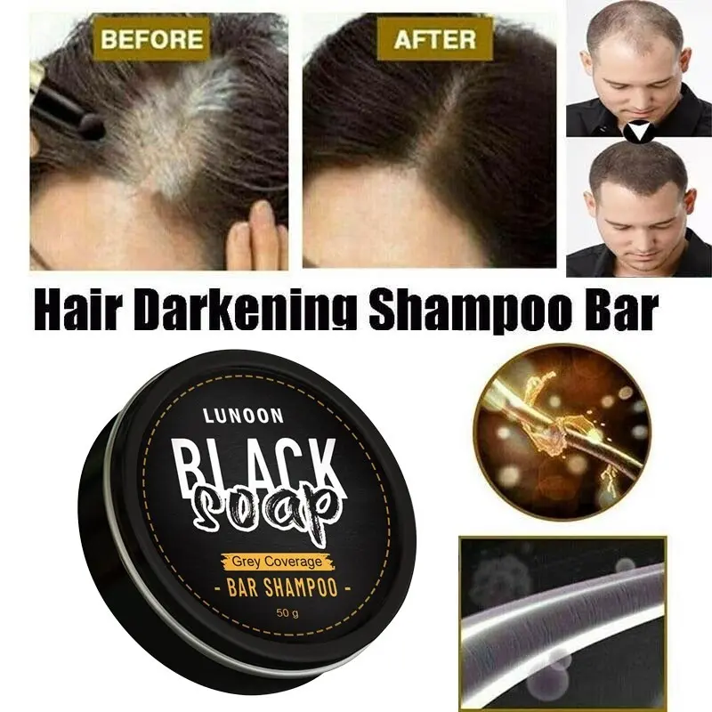 Rambut Hitam Sabun Penggelap Rambut Sabun Sampo Bar Penggelap Polygonum Essence Hair Darkening Shampoo Bar Soap Black Pomade Penghilang Uban Penyamar Rambut Putih Pomade Hitam 2