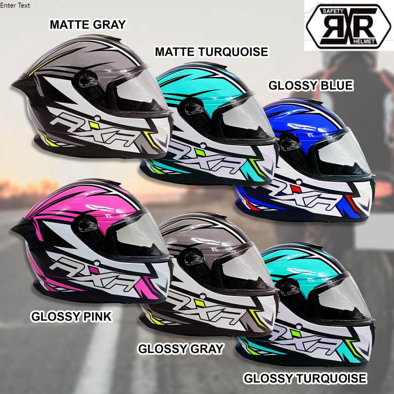 RXR Motorcycle CLEAR VISOR FULL FACE HELMET WITH ICC (BPS) SIZE ...