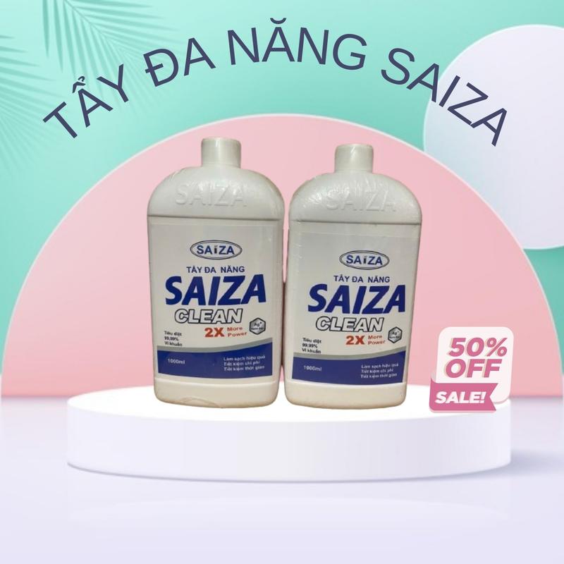 COMBO 2 CHAI DUNG DỊCH TẨY ĐA NĂNG SAIZA 1000ML - Vệ sinh nhà cửa, tẩy sạch khử khuẩn với công nghệ Nano Bạc Làm Sạch Nước Rửa Chén