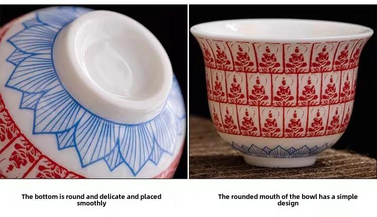 Product Introduction of Exquisite Blue and White Porcelain Tea Cup Set for Tea Lovers 6
