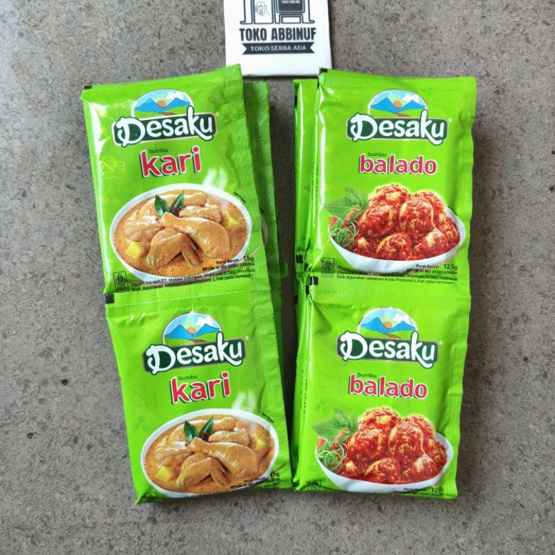 10 Pcs - DESAKU KARI 15g - DESAKU BALADO 12,5g - DESAKU OPOR - DESAKU SAMBAL GORENG- 1 RENCENG 1