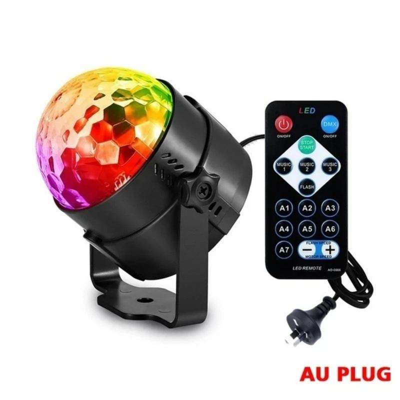 7 Colors Strobe Light Sound Activated Stage with Remote Control Disco Ball Lamps for Home Room Parties Kids Birthday Wedding Bar 2