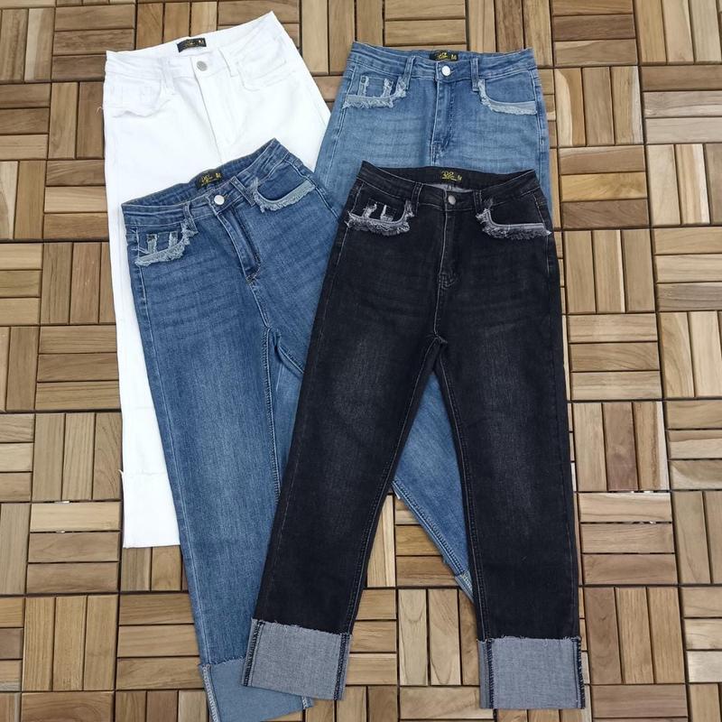 Celana Jeans Stik Balik Import Kinfolk Model Straight - Black/White/Blue/Deep Blue 3