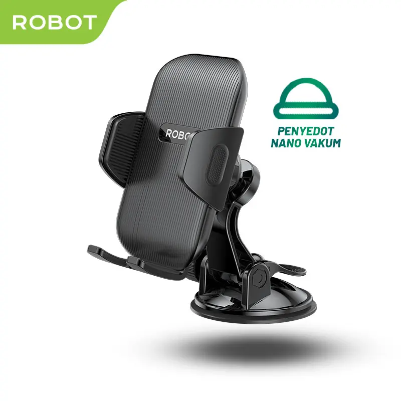 ROBOT Car Holder RT-CH22 Black Rotatable For Smartphone Backseat Car Stand Holder Garansi 1 Tahun 0
