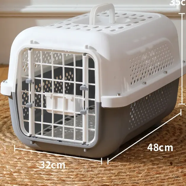 Lồng Vận Chuyển Chó Mèo, Lồng Xách Chó Mèo Đi Máy Bay Mẫu Mới 48x35x32cm Dành Cho Thú Dưới 6kg