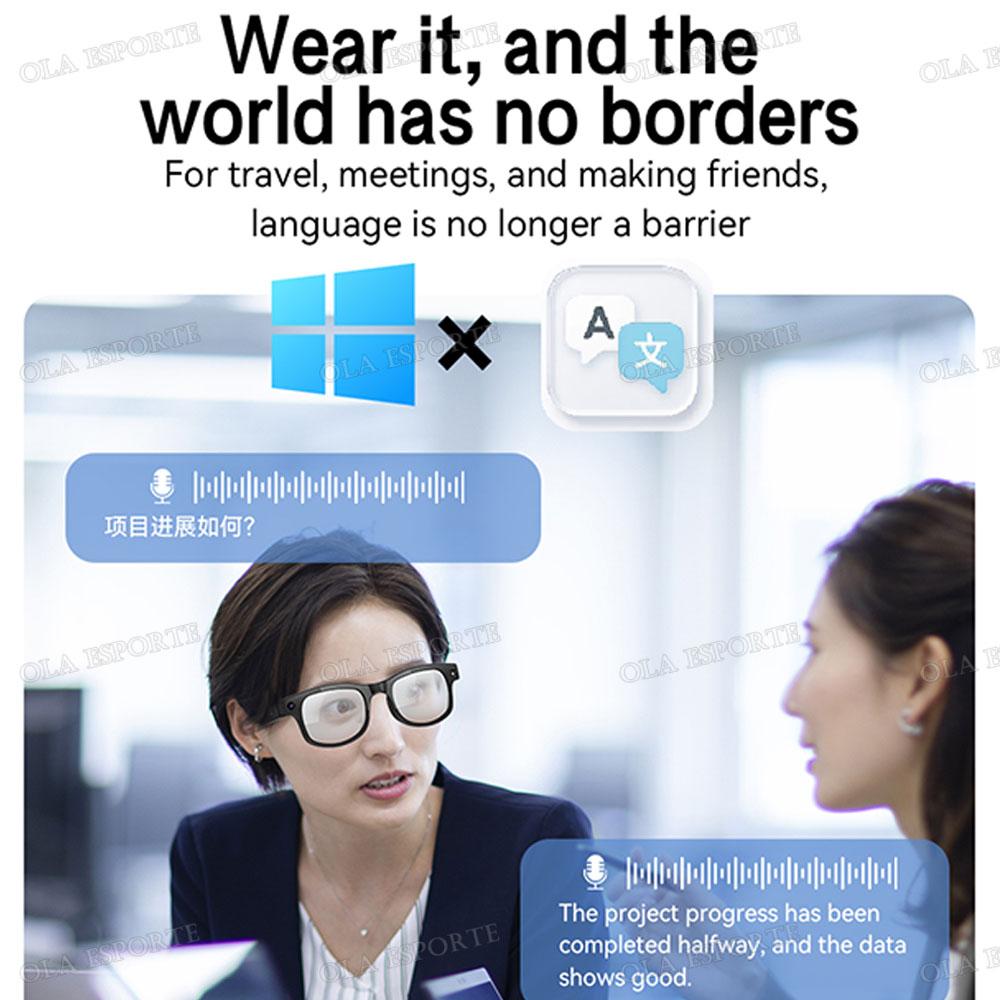 Smart AI Translation photography Glasses Take Photos Recognizing Objects 4K Camera Bluetooth Call Intelligent Recording Glasses - Image 3