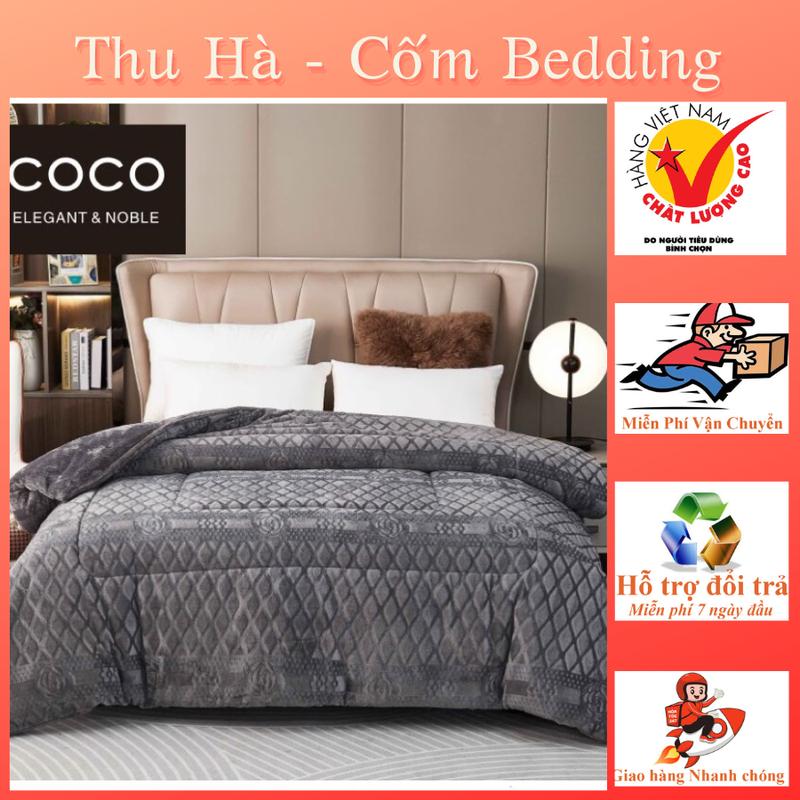 DEAL ĐỘC QUYỀN Chăn Nỉ Lông Thỏ COCO Siêu Ấm Dày Mịn nặng ~ 3.8 kg