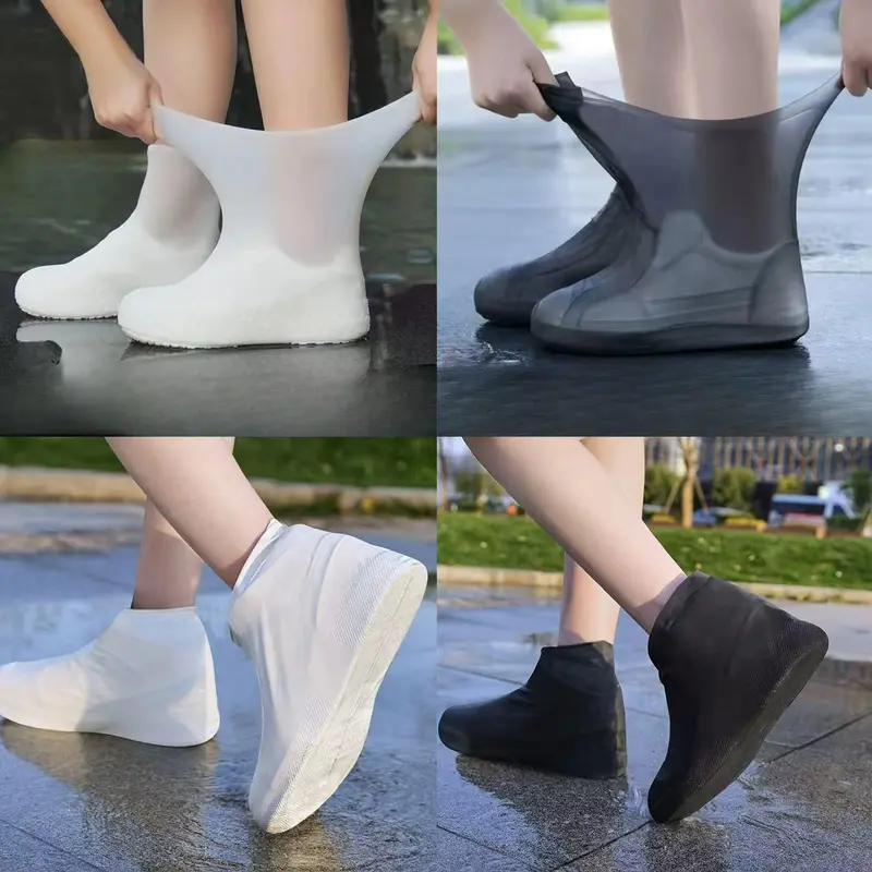 Rain Boot Overshoes for Outdoor, 1 Pair Waterproof & Non-slip Ankle Boots Cover, Durable Rainy Weather Waterproof Foot Cover for Outdoor Camping Fishing 4