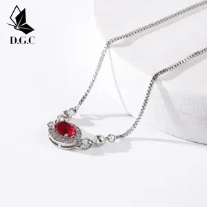 ♥️✅COD✨Gelang Titanium Wanita Anti Karat Fashion Rubi Liontin Aksesoris Gelang Korea Serut D331