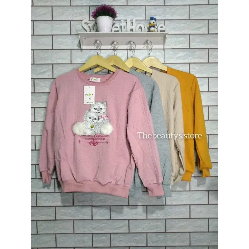 SWEATER RAJUT IMPORT MOTIF KUCING BY MF
