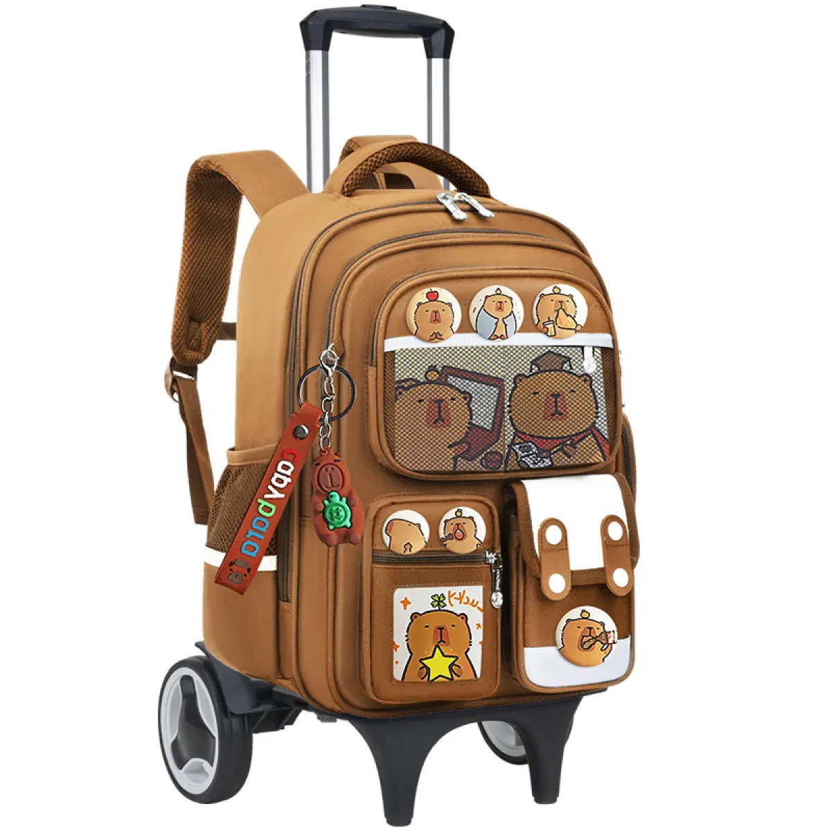 New Trolley Schoolbag Primary School Students 2-6 Grade Children Lightweight Card Clip Large Capacity Backpack