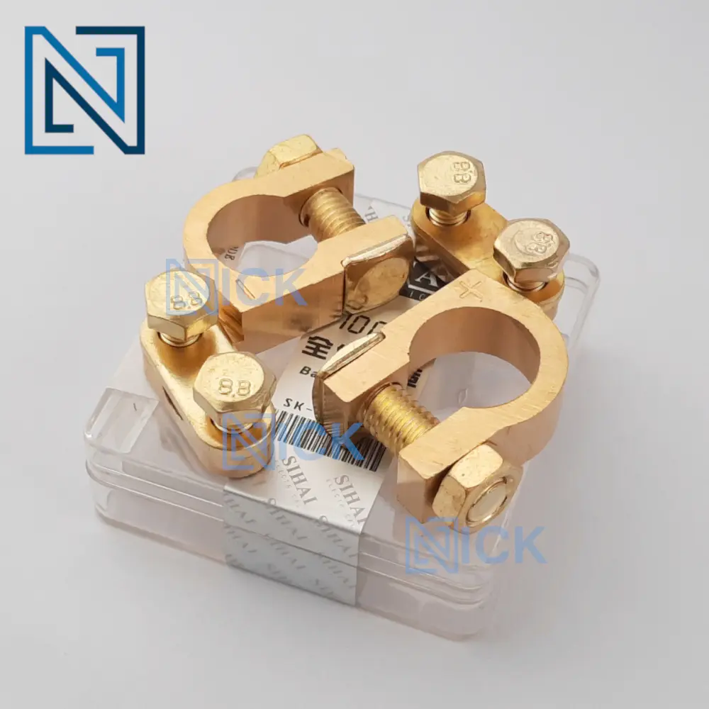 1Set Copper 007 Battery Terminal Clamp Clip for Car Truck Backhoe Excavator Forklift Kepala Bateri Kereta Lori Automotive