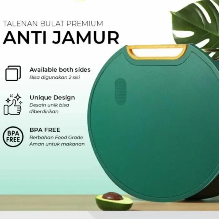 Talenan Premium Bulat Potong Sayur Daging Tebal dan Anti Jamur