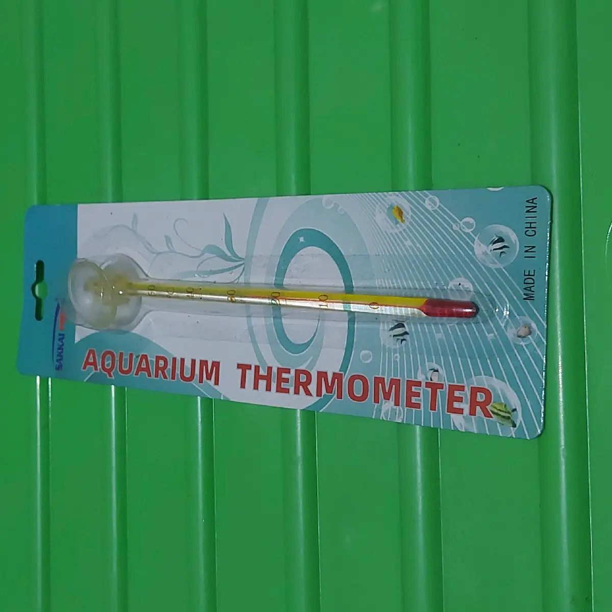 Sakai Pro Aquarium Thermometer Alat Pengukur Suhu Celup untuk Kolam Ikan dan Akarium 0-50°C Mudah Pasang Cocok Berbagai Ukuran