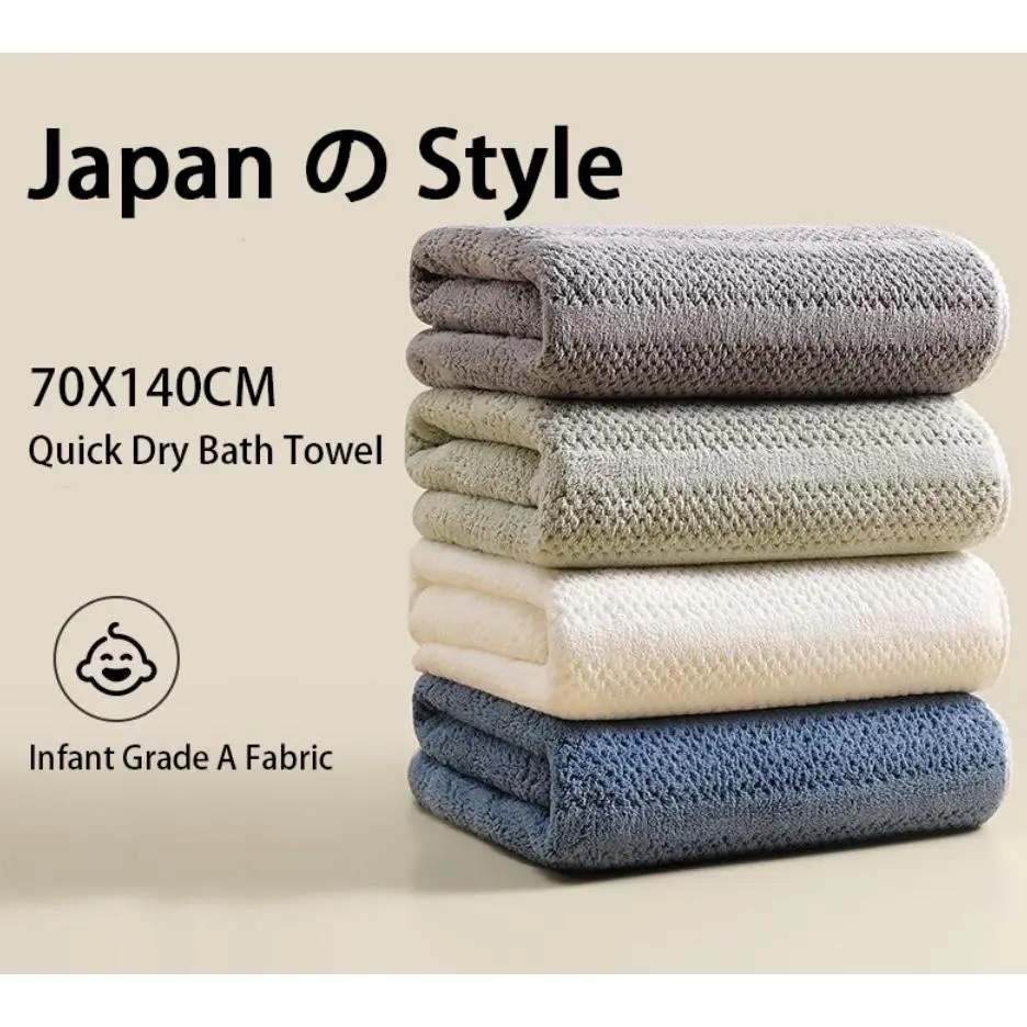 Qeeboo Towel Bath For Adult 90x170cm/70x140cm Japanese Style Bath Towel Cotton Super Soft Quick Dry Not Shedding Hair Microfiber Stars