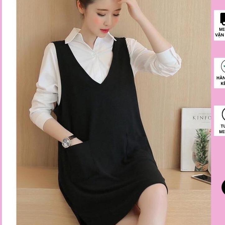Yếm bầu công sở Không áo Thai sản Thoải mái Váy Bầu Đầm Bầu
