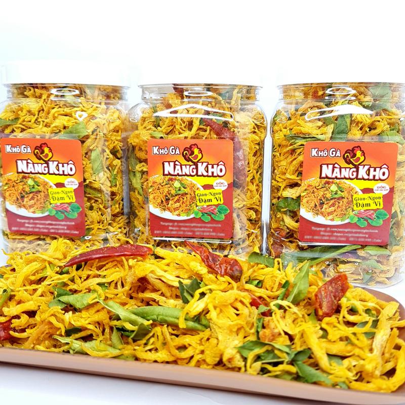 [Combo 3 Hũ Khô Gà 500Gram ] Khô Gà Lá Chanh / Khô Gà Bơ Tỏi Giòn Ngon Đậm Vị | Đồ ăn vặt Yotafood