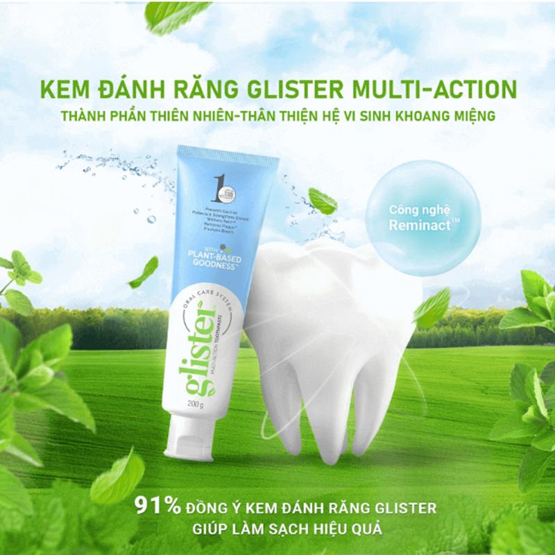 KEM ĐÁNH RĂNG TRÀ TRẮNG ĐA NĂNG GLISTER (tuýp) 4
