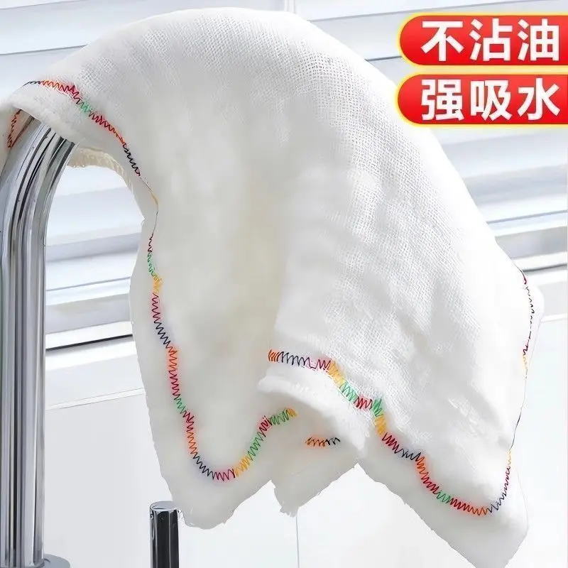 Dishcloths, Non Greasy Kitchen Rainbow Cloths, Absorbent And Lint Free Table Cleaning Towels, Household Thick Scouring Pads