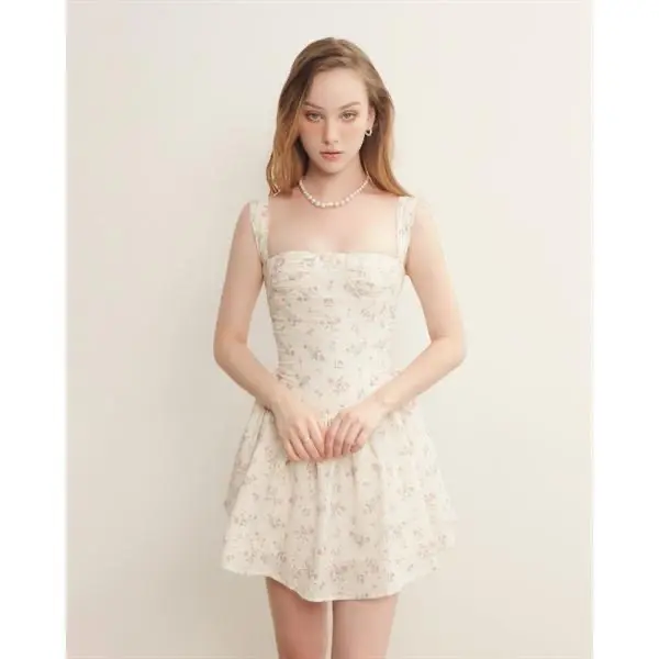 TRUC THANH OFFICIAL | Váy xoè hoa ngắn (Lotis dress)