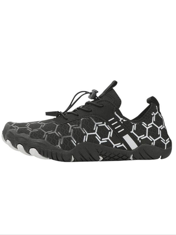 Unisex Geometric Pattern Drawstring Design River Trekking Shoes, Breathable Comfortable Sports Shoes for Outdoor Activities, Water Shoes, 2024 Summer Water Shoes Aqua Shoes, Back To School Shoes, Swimming Water Shoes 3